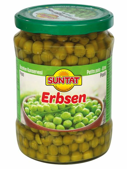 Suntat Green Peas/ Vihreät herneet suolaliemessä 580ml CAM - Papu- ja linssisäilykkeet - 20649 - 1