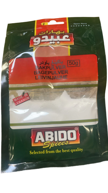 Abido Spices Baking Powder/ Leivinjauhe 50g - Leivinjauheet, ruokasoodat & kuivahiivat - 19529 - 1