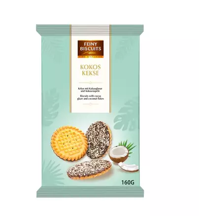 Feiny Biscuits Kookos Keksi 160g - Täytekeksit ja vohvelit - 13939 - 1
