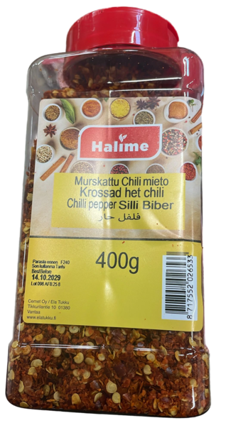 Halime Baharat Silli Biber Chili Peper/ Murskattu Chili Mieto 400g - Chilimausteet - 2899 - 1