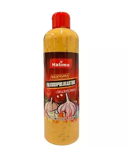 Halime Spicy Garlic Sauce / Mausteinen valkosipulikastike 500ml PET - Erikoiskastikkeet - 3049 - 1