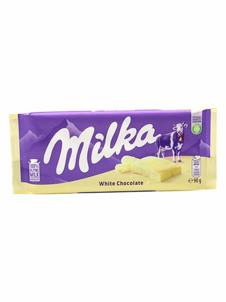 Milka White Chocolate/ Valkosuklaalevy 90g - Suklaat - 19379 - 1