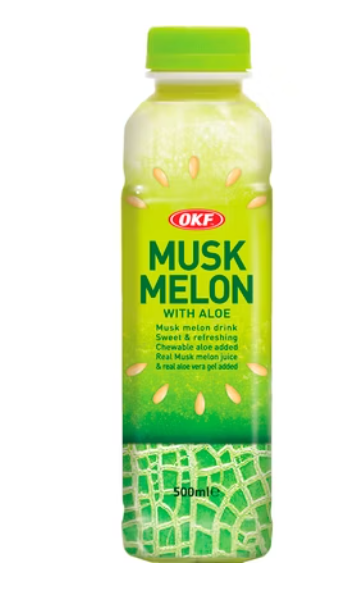 OKF Musk Melon Drink with Aloe/ Verkkomelonijuoma Aloella 500ml PET - Limonadit ja virvoitusjuomat - 21549 - 1