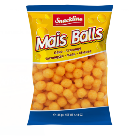 Snackline Cheese Balls Corn Salted Sipsi 125g - Sipsit - 16049 - 1