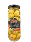 Anjoman Green Olives with Pepper Paste / Paprikatahnatäyt. vihreät oliivit 340g - Oliivisäilykkeet - 19319 - 1