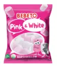 Bebeto Pink&White Marshmallow Vaahtokarkkipussi 60g - Irtomakeiset - 799 - 1