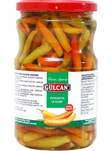 Gulcan Yakan Biber Tursu / Chilipaprikat suolaliemessä 650/300g CAM - Pepperonisäilyke - 18949 - 1