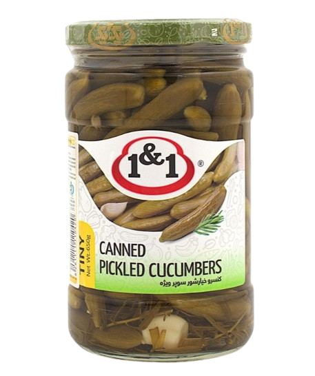 1&1 Tiny Pickled Cucumbers / Suolakurkku 650g CAM - Kurkkusäilykkeet - 21079 - 1