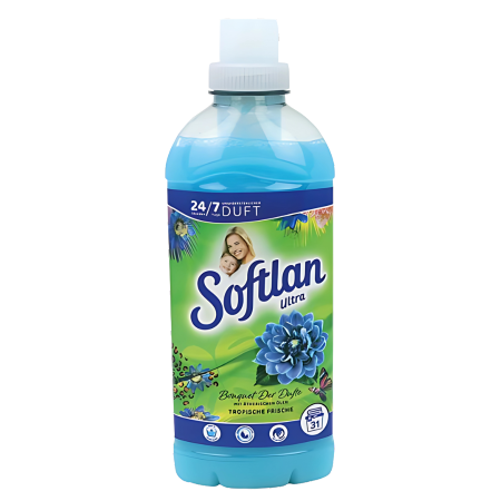 Softlan Softener Tropical Fresh/ Huuhteluaine 650ml - Pyykinpesuaineet ja -tarvikkeet - 17969 - 1