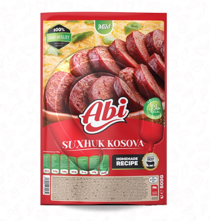 Abi Suxhuk Kosova MILD / Naudanliha Makkara 500g - Nauta leikkeleet ja makkarat - 18159 - 1