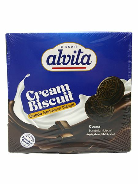 Alvita Creme Sandwich Biscuit Cacao/ Kaakao Keksi 260g - Täytekeksit ja vohvelit - 19609 - 1