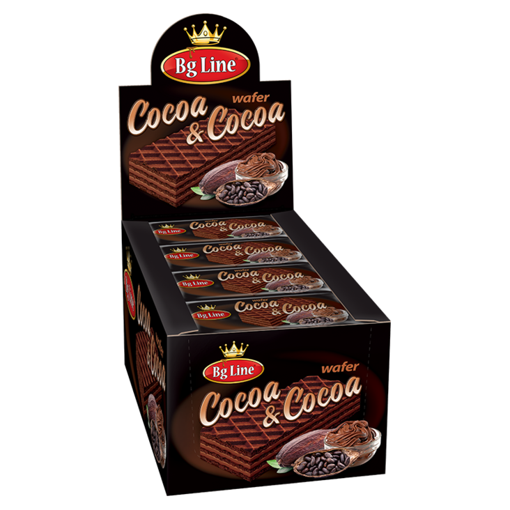 Bg Line Wafer Cocoa & Cocoa/ Kaakao Vohveli 50g - Patukat - 19989 - 1