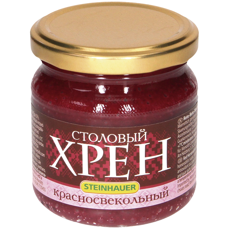 Steinhauer Horseradish with beetroot paste/ Pipar-punajuuritahna 200g CAM - Erikoiskastikkeet - 20709 - 1