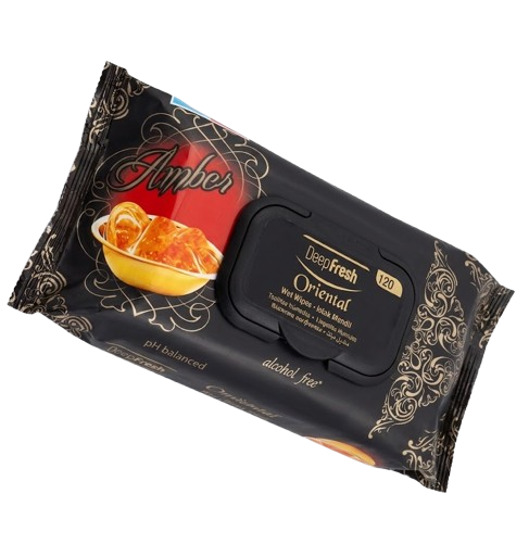 Deep Fresh Amber Wet Wipes/ Kosteuspyyhe 120kpl - Siivousvälineet ja tarvikkeet - 21479 - 1