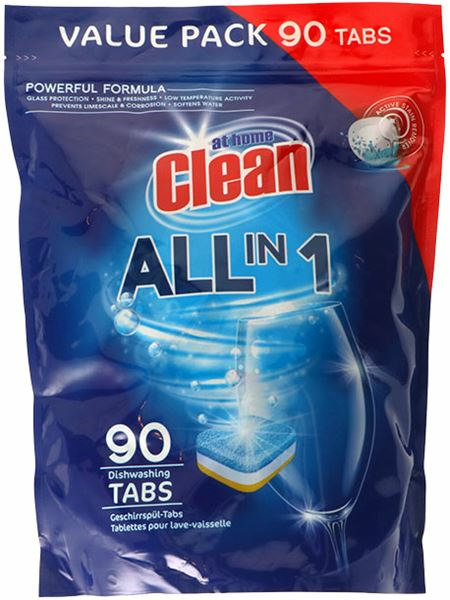At Home Clean Dishwasher tablets All in 1/ Astianpesutabletti 90kpl - Astianpesuaineet ja tarvikkeet - 21499 - 1