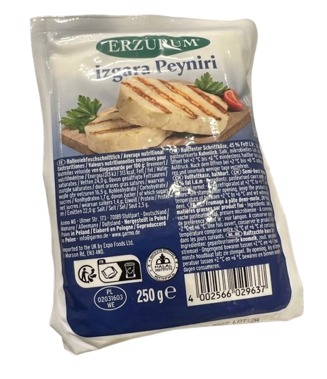 Erzurum Izgara Peyniri / Grillijuusto 45% 250g - Halloum-juustot - 21539 - 1
