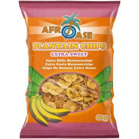 Afroase Plantain Chips Extra Sweet / Banaanisipsi Extra makea 80g - Sipsit - 9639 - 1