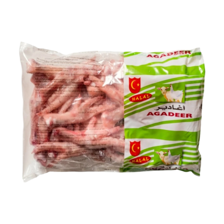 Agadeer Chicken Feet / Kananjalka 1kg - Kana pakasteet - 8739 - 1