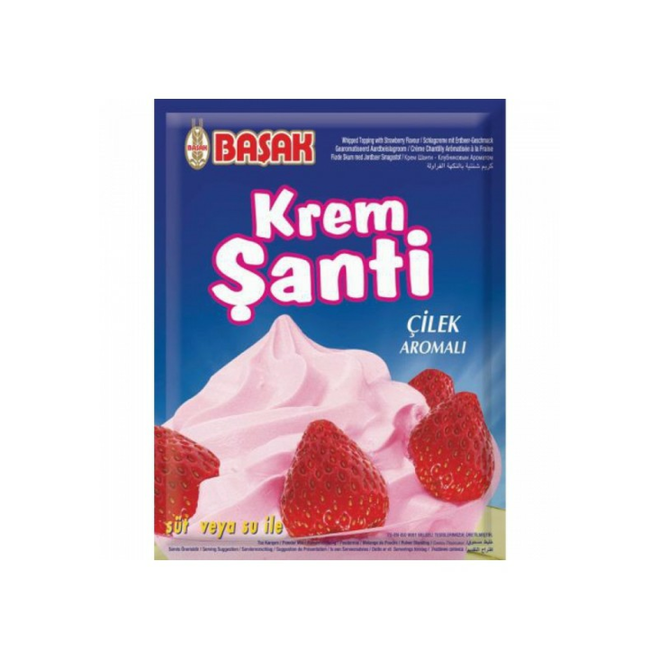 Basak Krem Santi Cilek/ Mansikka kermavaahto jauhe 75g - Leivinjauheet, ruokasoodat & kuivahiivat - 709 - 1
