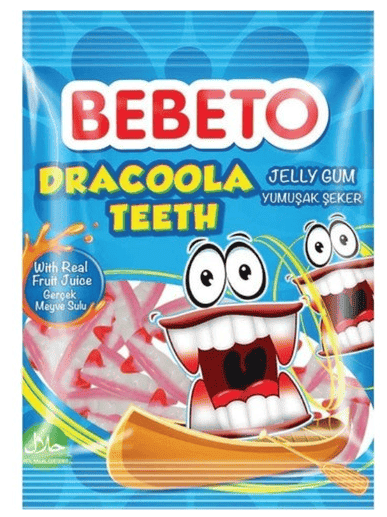 Bebeto Dracoola Teeth Karkkipussi 80g - Irtomakeiset - 789 - 1