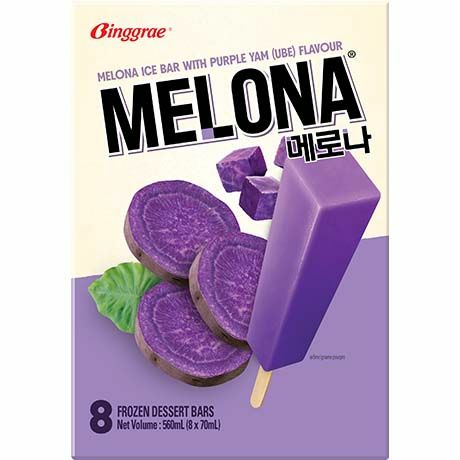 Binggrae Melona Ice Bar/ Purple Yam jäätelö 8x70ml - Pakastemakeiset ja -jälkiruoat - 18059 - 1