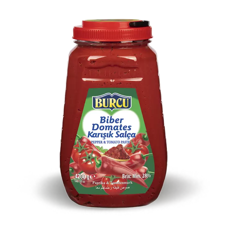 Burcu Biber Domates Karisik Salca / Paprika-tomaattipyree 4200g PET - Tomaatti- ja paprikasäilykkeet - 1019 - 1