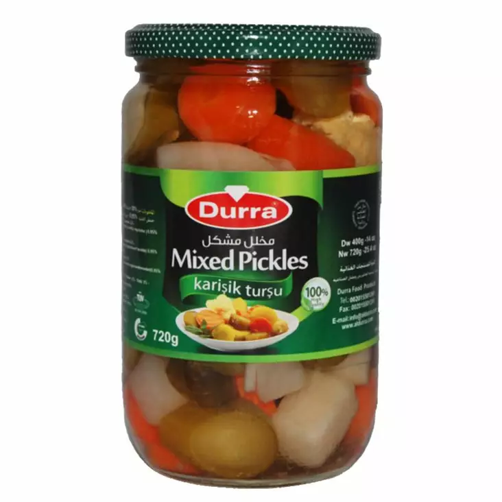 Durra Mixed Pickles / Vihannessekoitus suolaliemessä 720g CAM - Vihannessäilykkeet - 8169 - 1