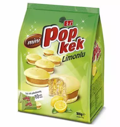 Eti Mini Popkek with Lemon / Sitruunakakku 180g - Täytekeksit ja vohvelit - 7869 - 1