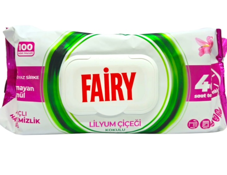 Fairy Lily Flower Cleaning Wipes/ Kosteuspyyhe 100kpl - Siivousvälineet ja tarvikkeet - 17739 - 1