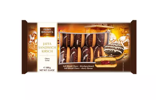 Feiny Biscuits Jaffa Chocolate Cream-Cherry Keksi 380g - Täytekeksit ja vohvelit - 13929 - 1