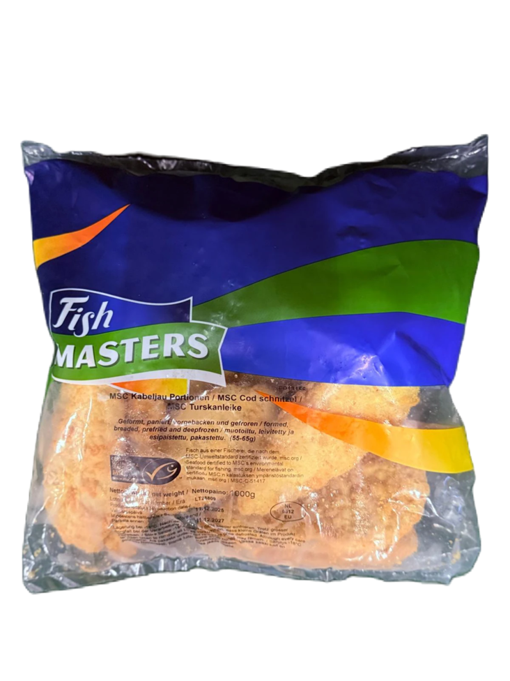 Fish Master Cod Schnitzel/ Turskanleike 55-65g 1kg - Pakastekalat - 18839 - 1