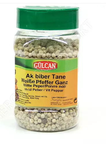Halime Baharat Beyaz Biber Tane / Valkopippuri Kokkonainen 200g - Yleismausteet - 2679 - 1