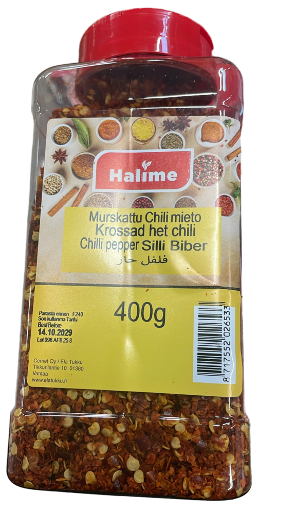 Halime Baharat Silli Biber Chili Peper/ Murskattu Chili Mieto 400g - Chilimausteet - 2899 - 1