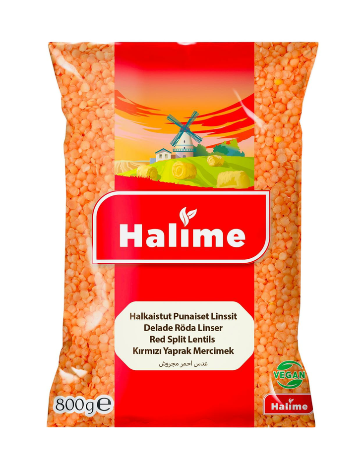 Halime Kirmizi Mercimek Yaprak / Halkaistut punaiset linssit 800g - Linssit - 15609 - 1