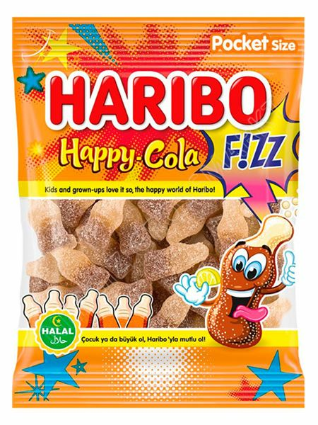 Haribo Happy Cola Fizz Karkkipussi 100g - Irtomakeiset - 3109 - 1