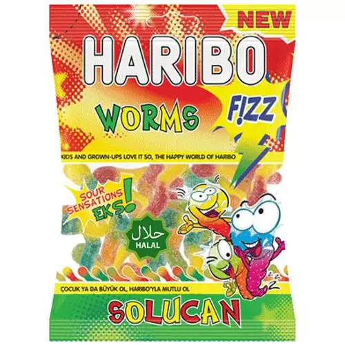 Haribo Worms Fizz Karkki 70g - Irtomakeiset - 3119 - 1