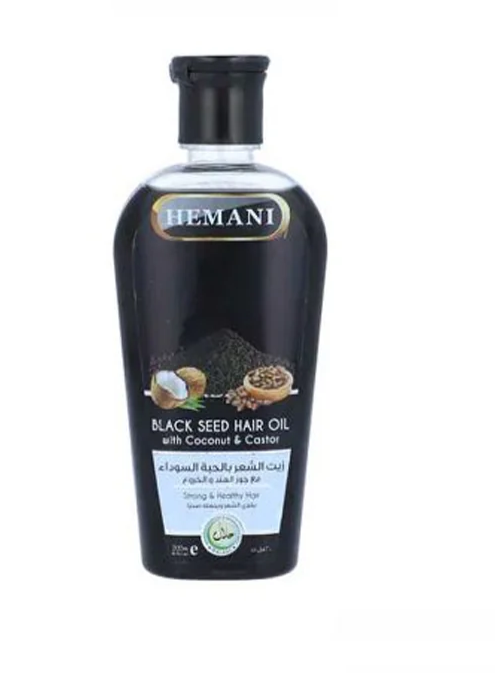 Hemani Blackseed Hair Oil with Coconut& Castor / Musta kumina Öljy 200ml - Kosmetiikka - 16109 - 1