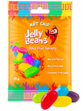 Hot Chip Jelly Beans Spicy Fruit Hyytelö karkki 60g - Irtomakeiset - 15579 - 1