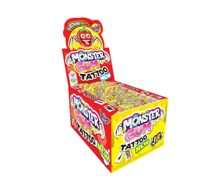 Johny Bee Monster Tatuointi Purukumi 200kpl - Purukumit - 17059 - 1