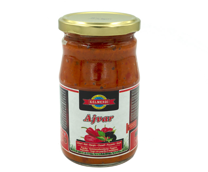 Kelmendi Ajvar Scharf Aci/ Paprikatahna Tulinen 370g - Tomaatti- ja paprikasäilykkeet - 3319 - 1