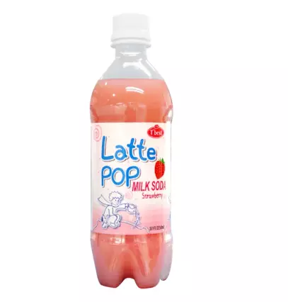 Latte Pop Milk Soda Strawberry 500ml - Limonadit ja virvoitusjuomat - 14699 - 1