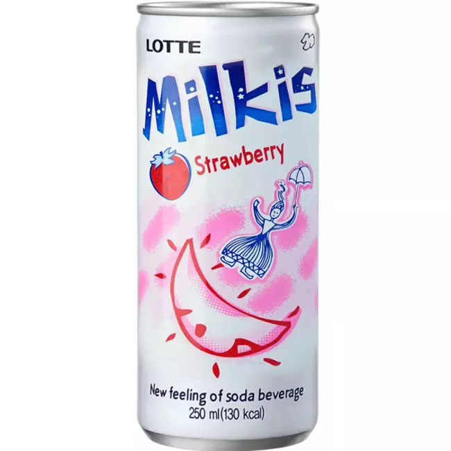 Lotte Milkis Stawberry Carbonated Drink 250ml TNK - Limonadit ja virvoitusjuomat - 11529 - 1
