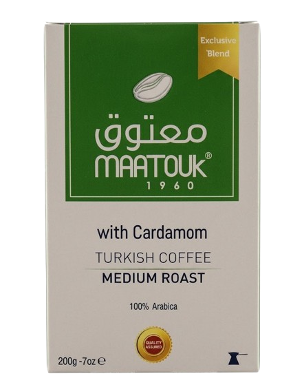Maatouk Turkish Medium Roast Coffee w. Cardamom/ Pahdettu Kahvi 200g - Kahvit - 21309 - 1