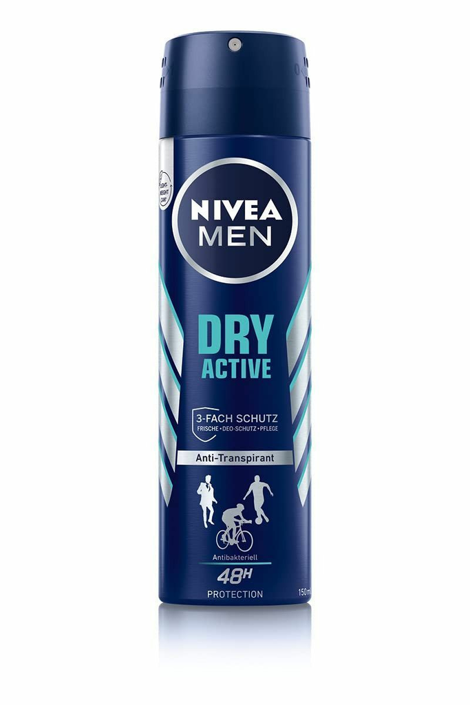 Nivea MEN Deospray Dry Active/ Dedorantti 150ml - Hygieniatarvikkeet - 17939 - 1