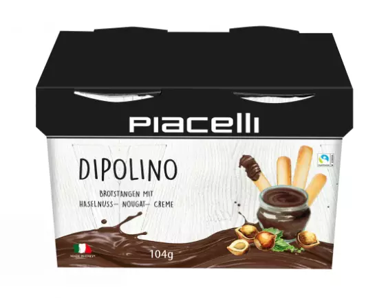 Piacelli Dipolino breadsticks with hazelnut-nougat cream 104g - Täytekeksit ja vohvelit - 14659 - 1
