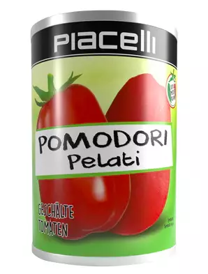 Piacelli Pomodori Pelati/ Kuoritetut tomaatit 400g TNK - Tomaatti- ja paprikasäilykkeet - 15319 - 1