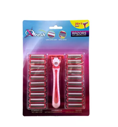 Qfresh Vasrsi +20 vaihtoterää pinkki 054423 - Koti ja käyttötavara - 13099 - 1