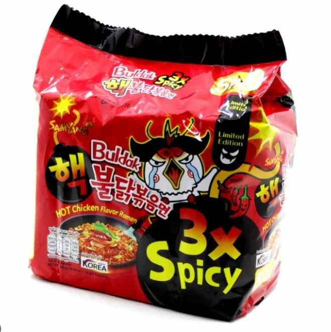Samyang Buldak 3xSpicy Pikanuudeli 725g (5x140g) - Nuudelit - 11309 - 1