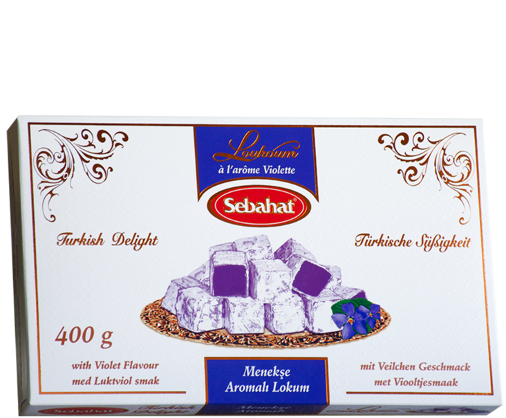 Sebahat Turkish Delight Violet Lokum/ Orvokkikukka makuinen lokum 400g - Turkish Delight & Halvat - 16709 - 1