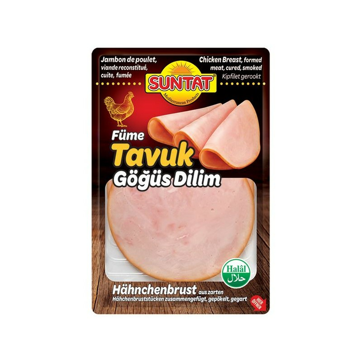 Suntat Fume Tavuk Gogus Dilim/ Savustetut Kannaleikkeleet 100g - Nauta leikkeleet ja makkarat - 18679 - 1
